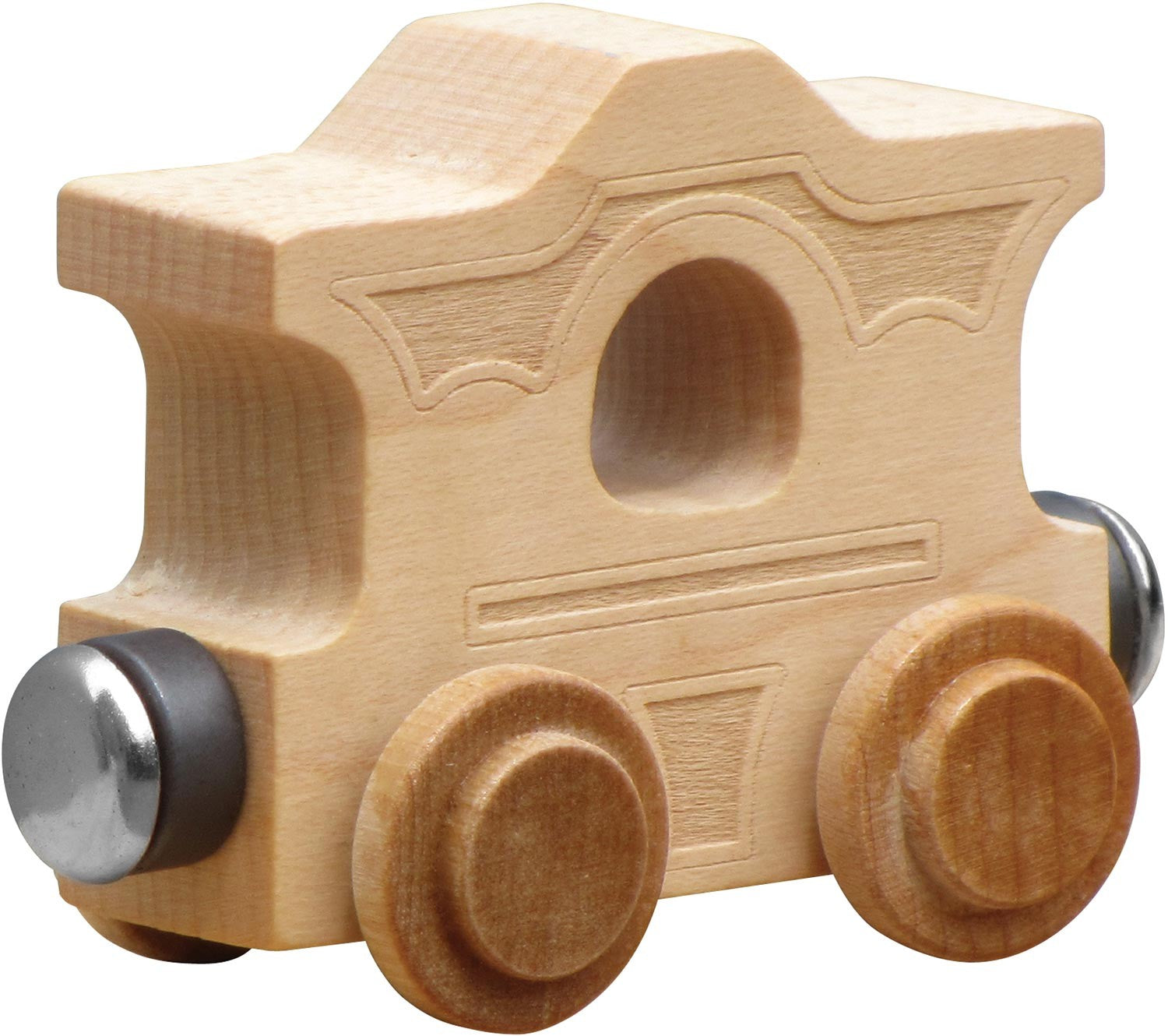 NameTrains Clear Finish Wooden Letter Car