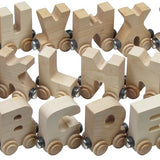 NameTrains Clear Finish Wooden Letter Car