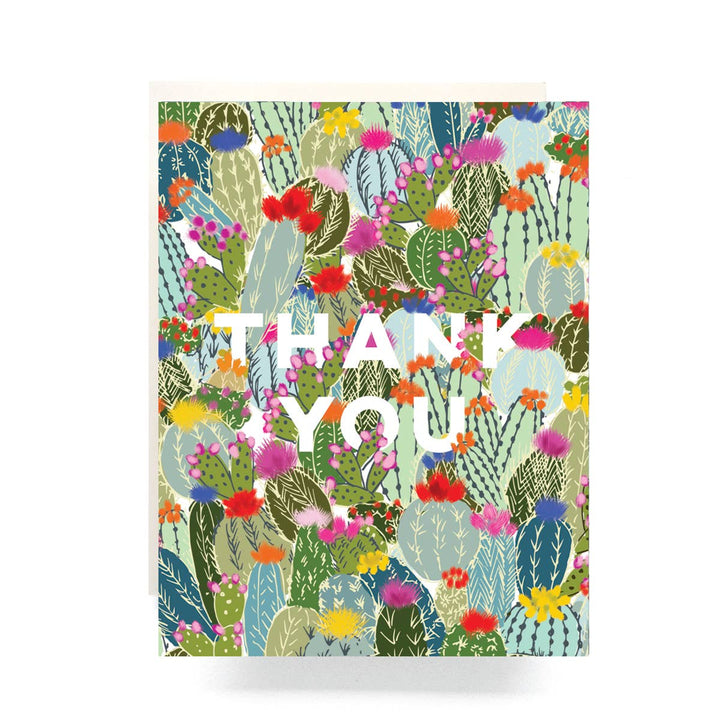 Cactus Explosion Thank You Greeting Card