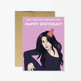 Cher "Turn Back Time" Birthday Card