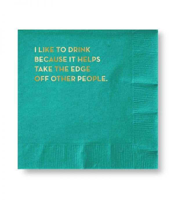 Other People Napkins (Teal With Gold Foil)