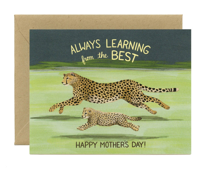 Cheetah Mom Card