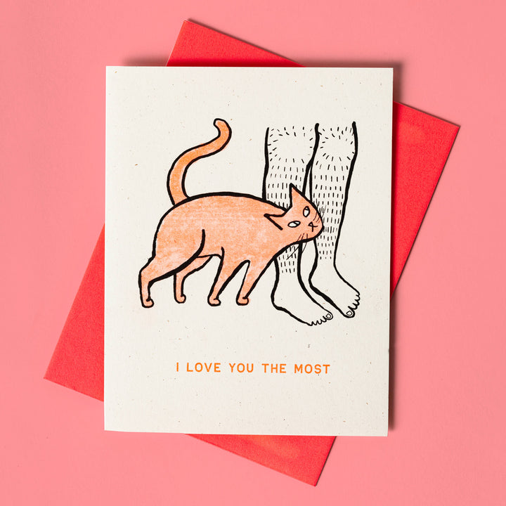 Bromstad Printing Love Card You the Most Cat