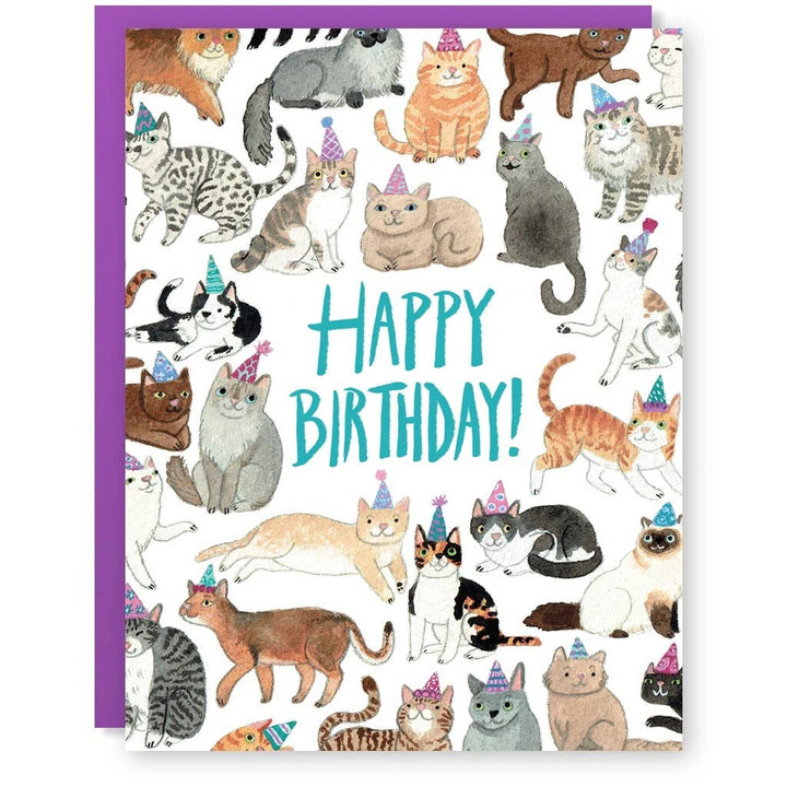 Cactus Club Birthday Card Cats