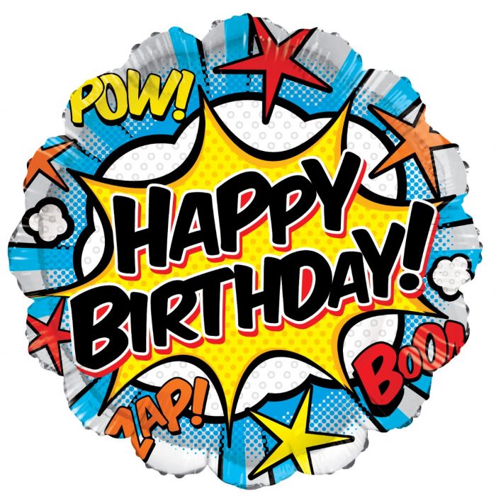 Birthday Fun! Comic Book Foil Balloon