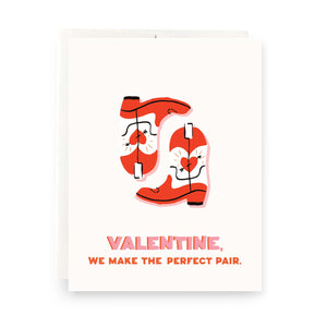 Valentine Boots Greeting Card