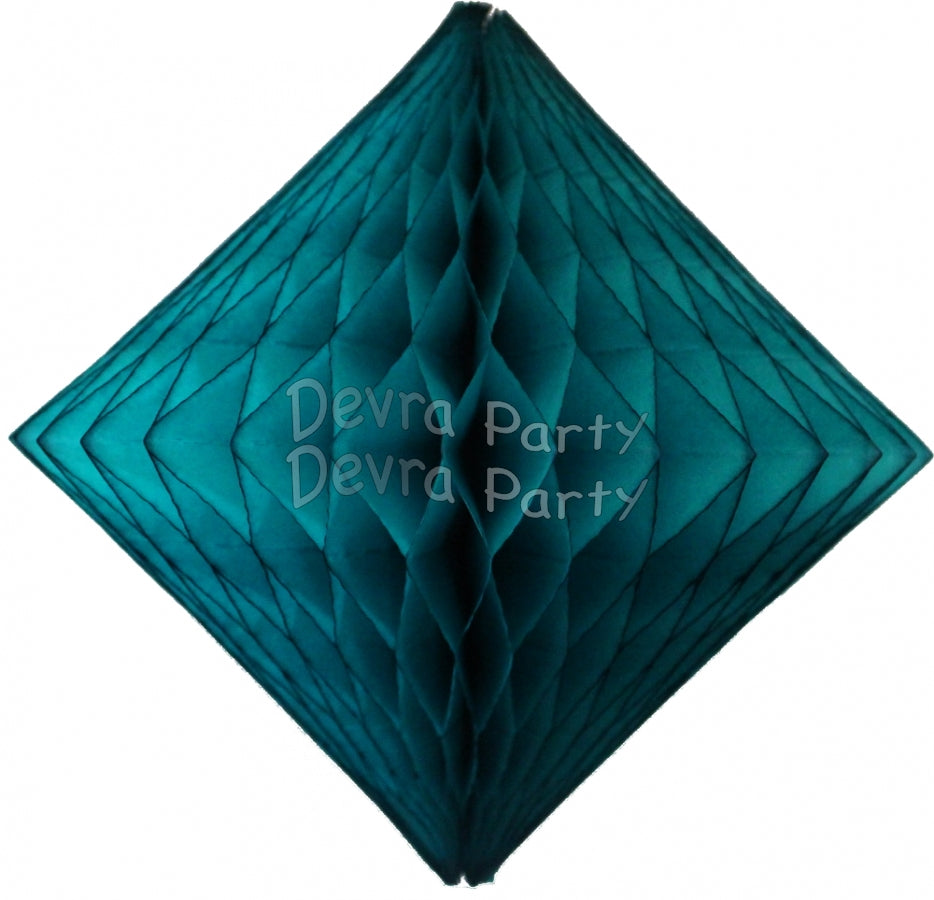 Devra Honeycomb Tissue Paper Decoration Diamond 12" (Multiple Colors Available)