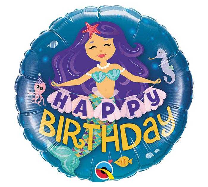 Mermaid Birthday Foil Balloon