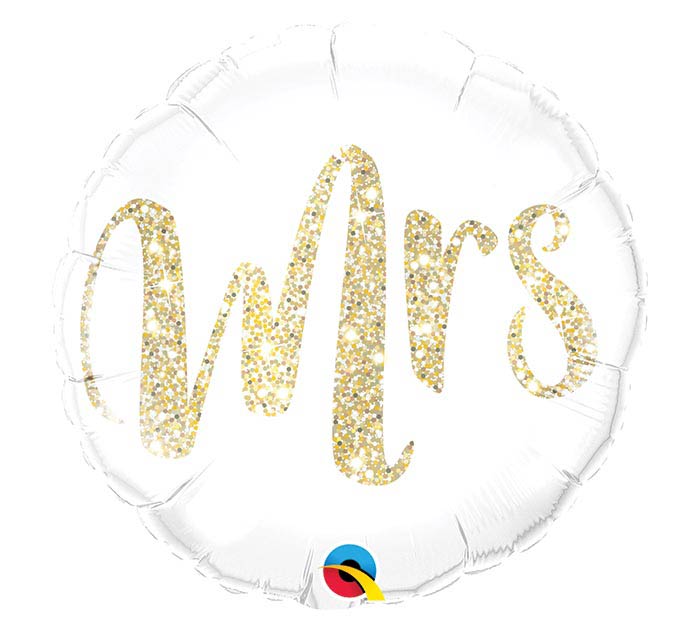 Mrs. Glitter Foil Balloon