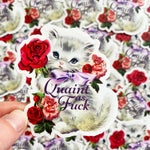 Coin Laundry Sticker Quaint as Fuck Cat