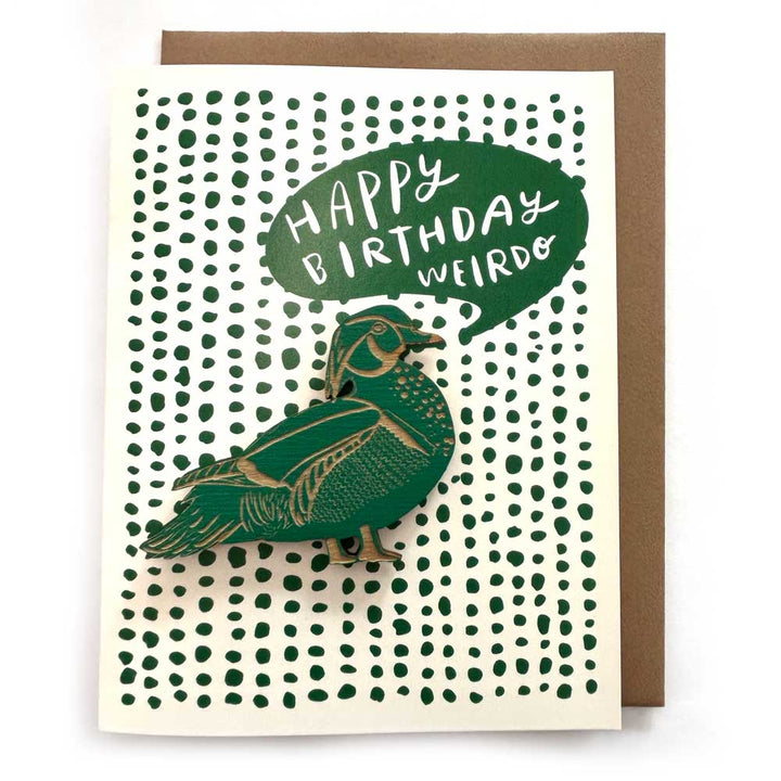 Happy Birthday Weird Duck Magnet w/ Card