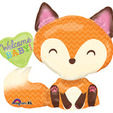 "Welcome Baby!" Fox Foil Balloon