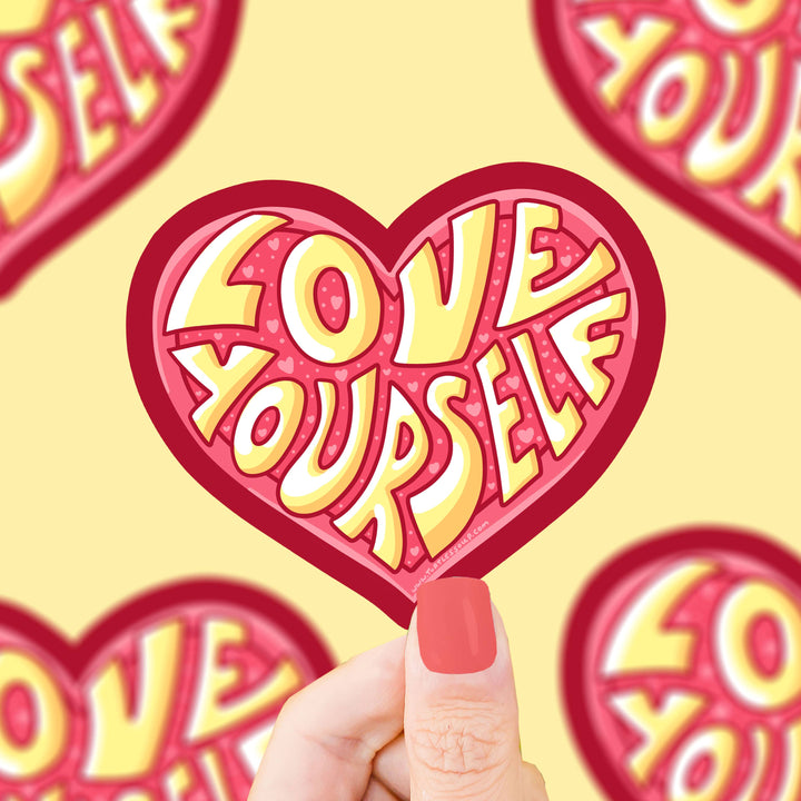 Love Yourself Turtle Soup Heart Sticker