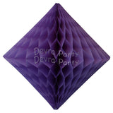 Devra Honeycomb Tissue Paper Decoration Diamond 12" (Multiple Colors Available)