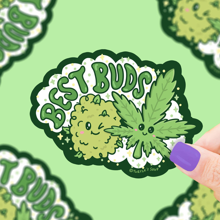 Best Buds Weed Marijuana Funny Friendship Vinyl Sticker