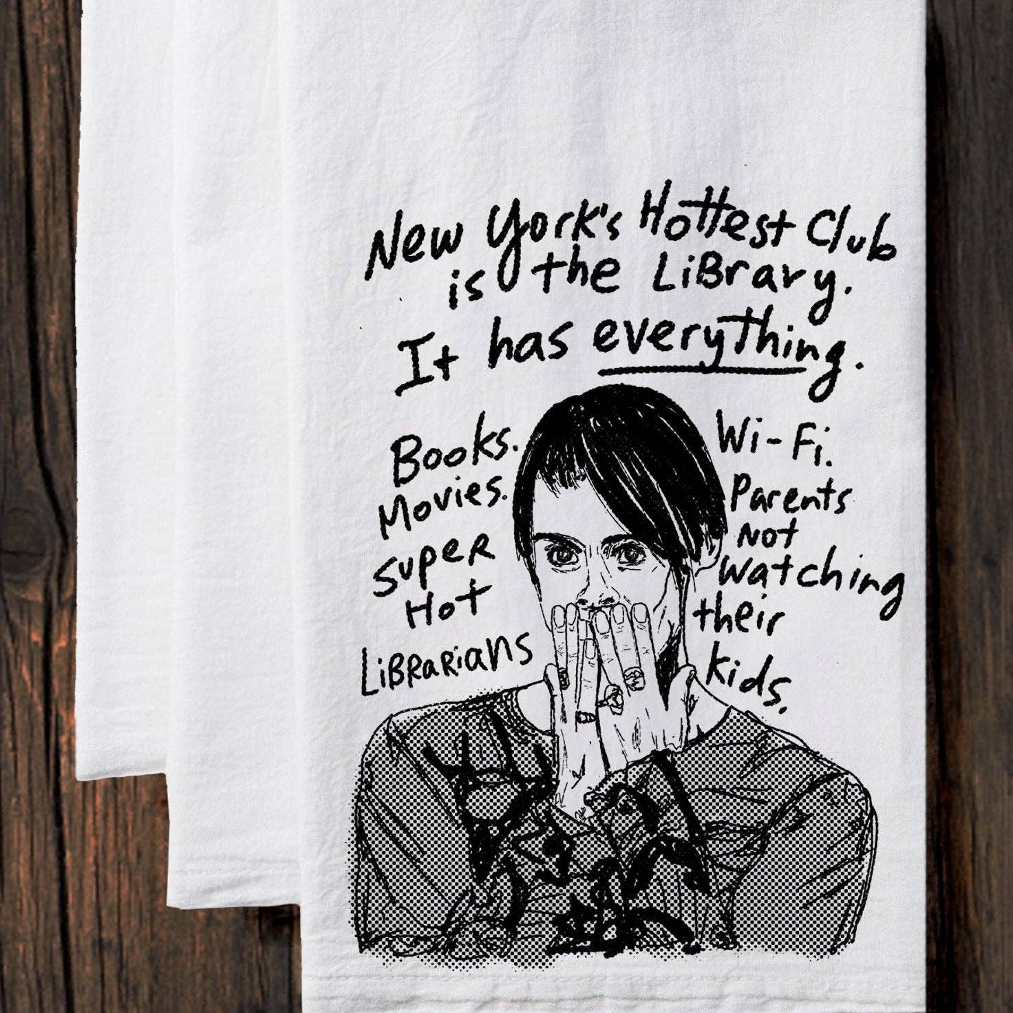 Megan Lee Designs Tea Towel Stefon SNL