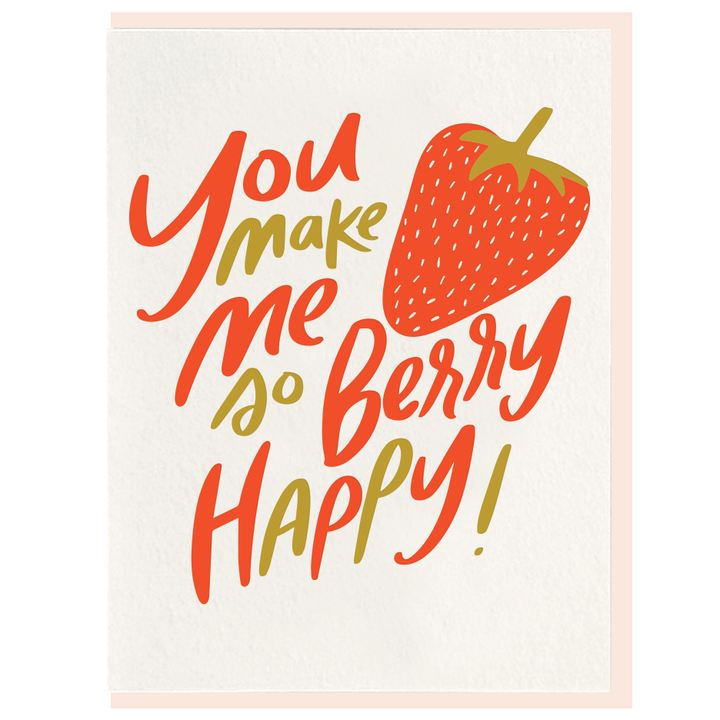 Berry Happy - Letterpress Friendship Greeting Card
