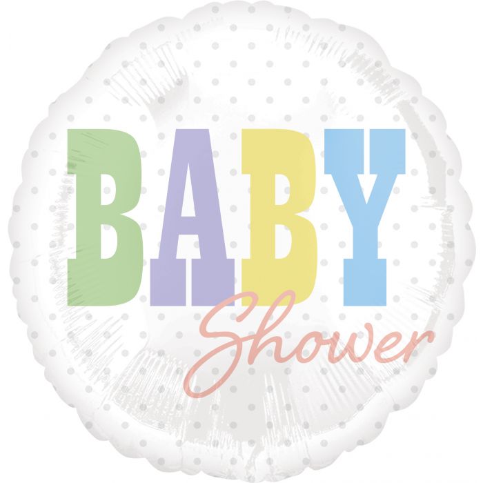 Baby Shower Colors Foil Balloon