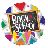 Back To School Pencils and Triangles Foil Balloon