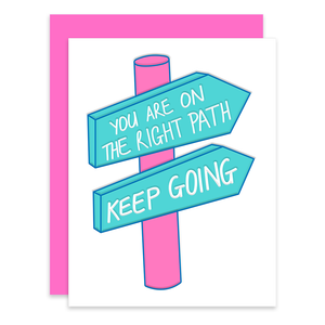 You're on the right path, Letterpress Greeting Card