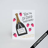 Congratulations Card - Strawberries And Champagne