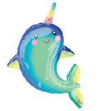 Happy Narwhal Foil Balloon
