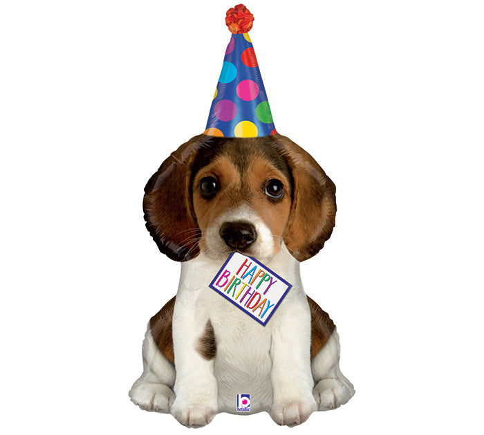 "Happy Birthday" Puppy Dog Foil Balloon