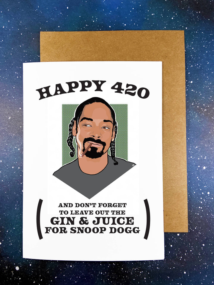 Red Swan Greeting Card 420 Snoop Dogg Gin & Juice