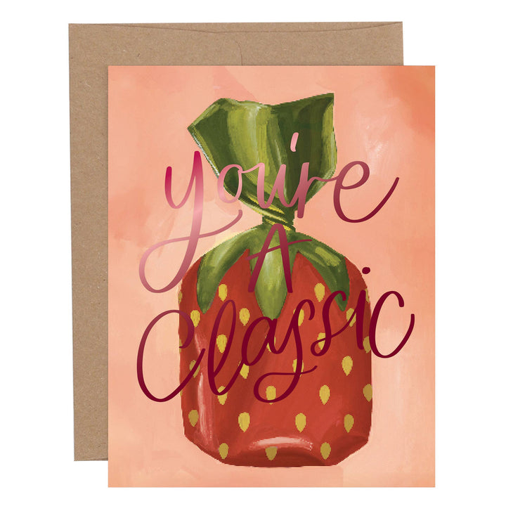 Strawberry Candy Valentine Greeting Card