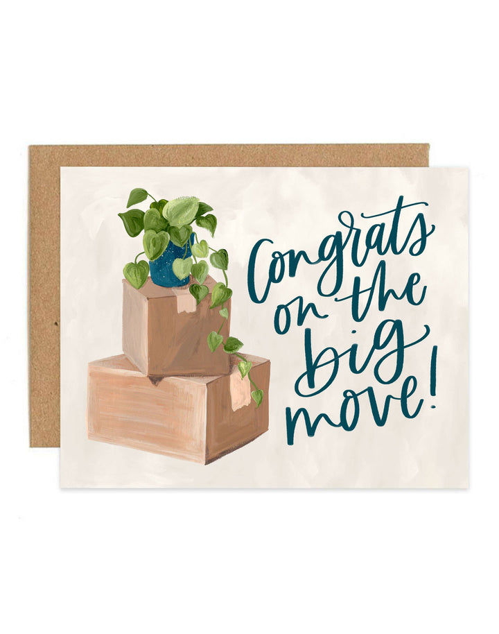 Moving Boxes Congratulations Housewarming Greeting Card