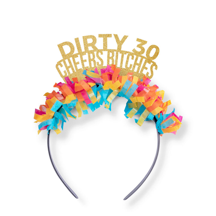 Festive Gal Headband Dirty 30 Cheers Bitches