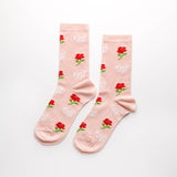 Fuck Off Rose Crew Socks - Small