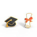 Yellow Owl Workshop 22k Gold Grad Diploma Earrings