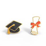 Yellow Owl Workshop 22k Gold Grad Diploma Earrings