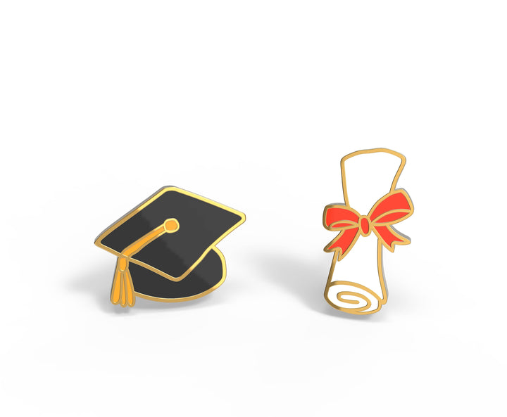Yellow Owl Workshop 22k Gold Grad Diploma Earrings