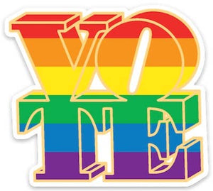 Vote - Rainbow Die Cut Sticker
