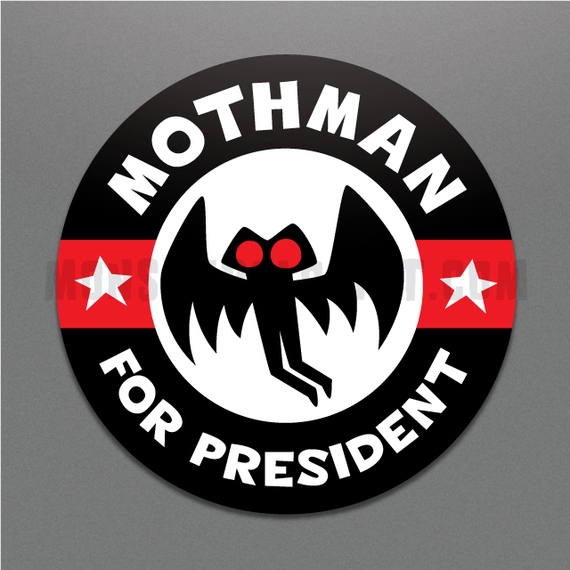 Monsterologist Sticker Mothman for President