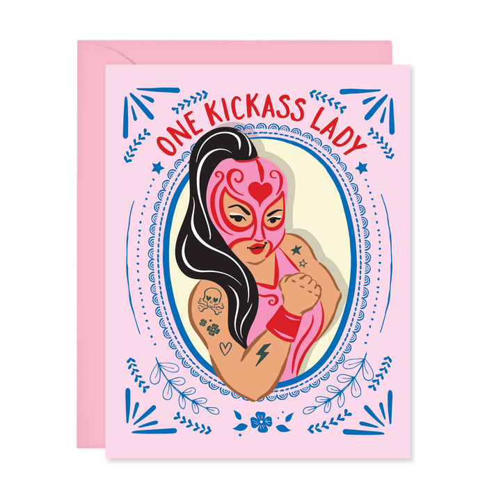 One Kick Ass Lady - Feminist Congratulation Card
