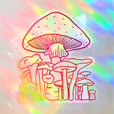 Mushroom Rainbow Suncatcher | Window Decal