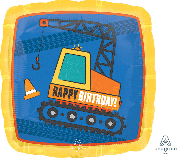 Construction Happy Birthday Balloon