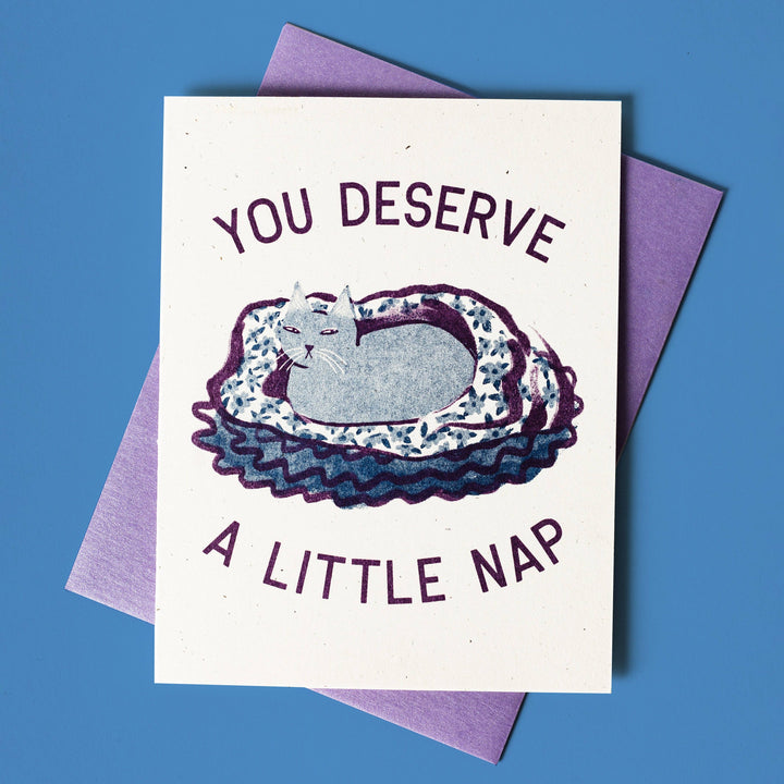 Bromstad Printing Everyday Card You Deserve a Nap Cat