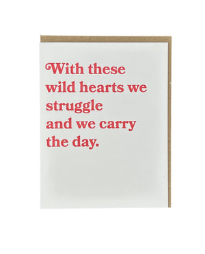 Wild Hearts Letterpress Card