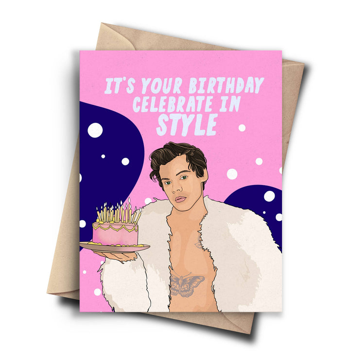 Pop Cult Paper Happy Birthday Card Harry Styles