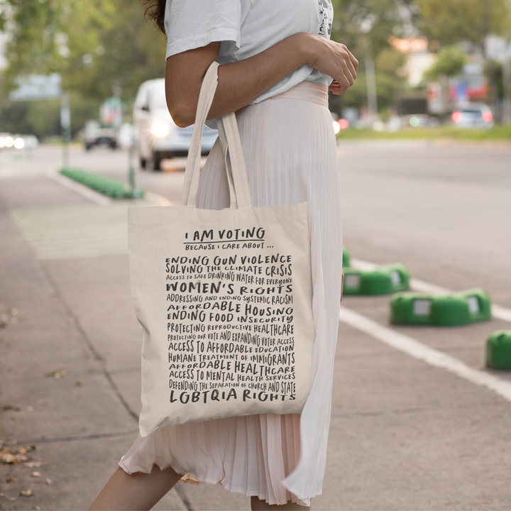 I Am Voting Because Social Justice Tote Bag