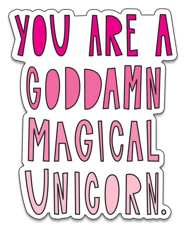 Goddamn Magical Unicorn - 3" vinyl sticker