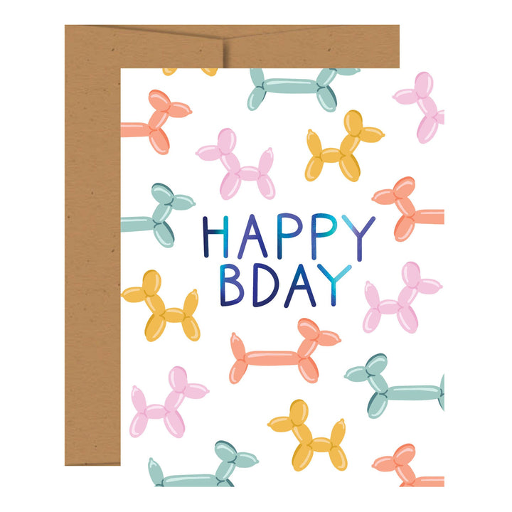 Pippi Post Birthday Card Balloon Animals