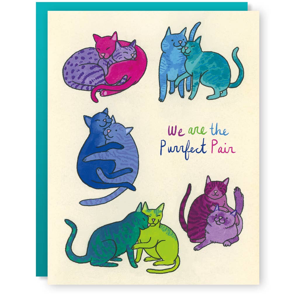 Cactus Club Love Card Purrfect Pair Cat