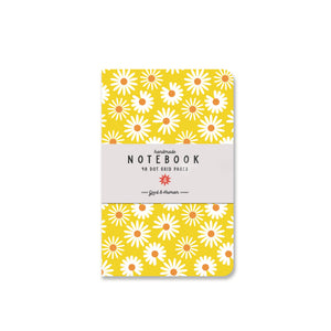 Dot Grid Notebook Bullet Journal - Yellow Daisy