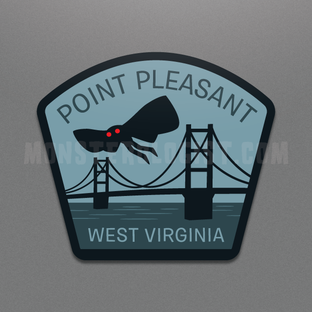 Monsterologist Sticker Mothman Point Pleasant West Virginia