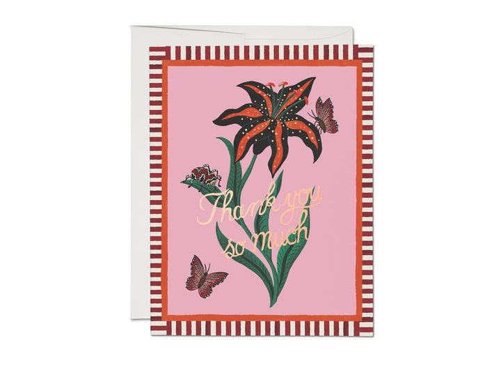 Tiger Lily Thanks thank you greeting card